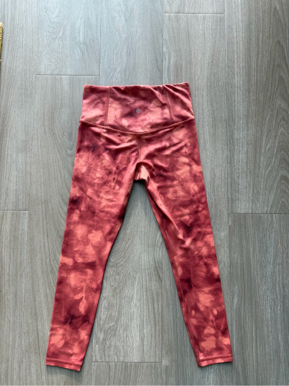 Athleta Rust Red Tie-Dye High-Waist Leggings